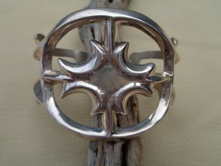 Vtg Navajo Sterling Silver Sand Cast Cuff/bracelet 62gr