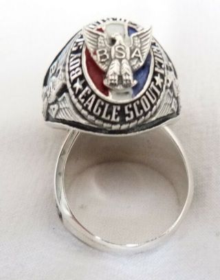 Boy Scout Of America Eagle Scout Ring Silver 925