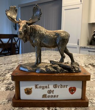 Moose Lodge 95th Anniversary Whiskey Decanter (vintage) - Ely,  Mn 1983