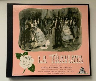 Verdi Traviata Maria Callas Cetra Old Green Label Box 3 Lp 