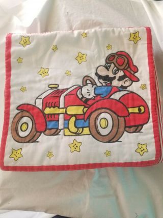 Vintage Mario Cart Red And White Stripped Blanket