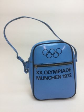 1972 Munchen Munich Olympics Olympiade Games Vintage Blue Bag Massacre History