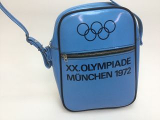 1972 Munchen Munich Olympics Olympiade Games Vintage blue Bag Massacre History 2