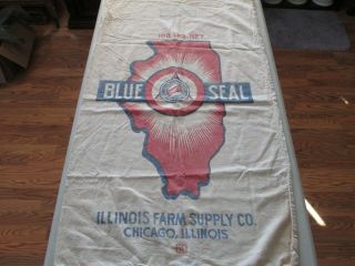 Extra Illinois,  Chicago Blue Seal Feed Sack 100 Lb.  Farm Supply Company