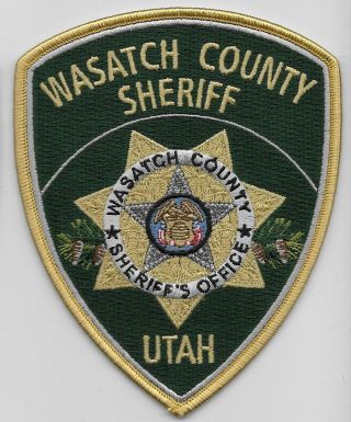 Wasach County Sheriff State Utah Ut Patch
