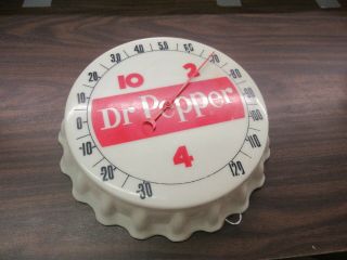 Vintage Dr Pepper Bottle Cap Advertising Thermometer M - 98
