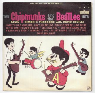 " The Chipmunks Sing The Beatles Hits " Liberty 7388 7 " 33 Jukebox Ep W/ Sleeve