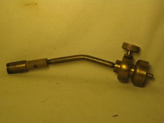 Vintage Propane Torch Head Approx.  6 " Brass Nozzle Valve Soldering Brazing