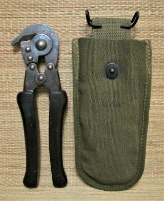 Ww2 Wwii U.  S.  Army Wire Cutters & Pouch Dated 1941 Signal Corps M1938