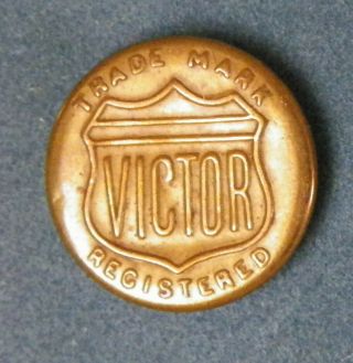 Bb Victor (shield) Antique Brass Overall Button Wobble Shank Medium