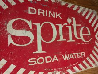 Rare 1950s Drink Sprite Sign Vintage Soda Pop General Store Old Parlor Coca Cola