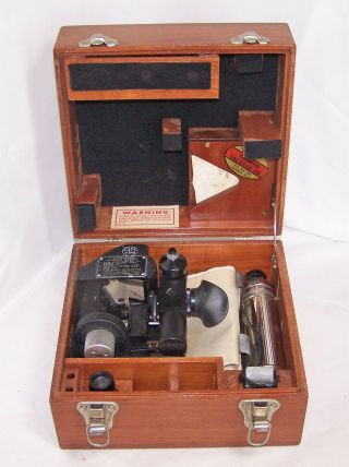 Us Army Air Corps Agfa - Ansco Type A10 Bubble Sextant - B17 Bomber - World War Ii