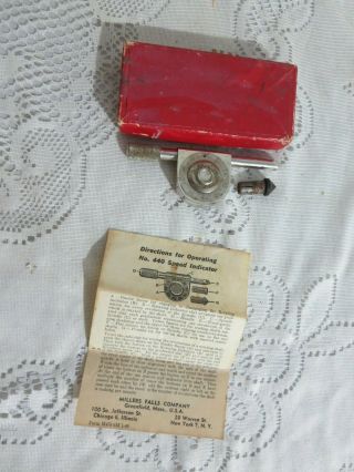 Vintage Millers Falls Co.  Speed Indicator No.  440 W/ Box