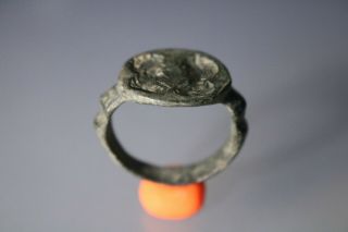 Ancient Fantastic Roman Bronze Ring 2nd - 4th Century Ad