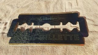 Gillette Blue Blades Advertising Easel Back Sign Barber Razor Head Sign