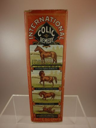 International Stock Food Co.  Colic Remedy Labeled Bottle And Box