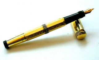 Vintage Europa Safety Pen,  Ef - Extra Fine 585 Gold Nib,  Made In Italy 1940 - 1949
