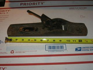 Vintage Stanley Wood Plane No.  5 Base And Frog With Corrugated Bottom