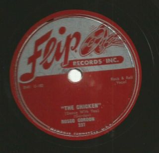 Rockabilly R&b 78 - Rosco Gordon - The Chicken - Hear - 1956 Flip 237