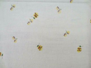 True Vintage Open Feedsack Yellow Floral Border Feed Bag Quilting Sewing Fabric 3