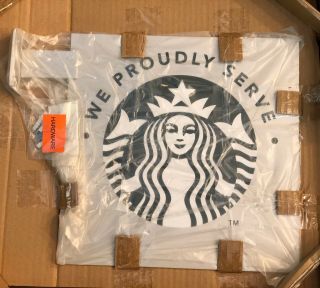 Starbucks “we Proudly Serve” Cafe/store Sign 12in X 12in