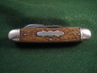Vintage C.  F.  Wolfertz & Co.  Allentown Pa.  5 Bladed Mechanic Farm Pocket Knife