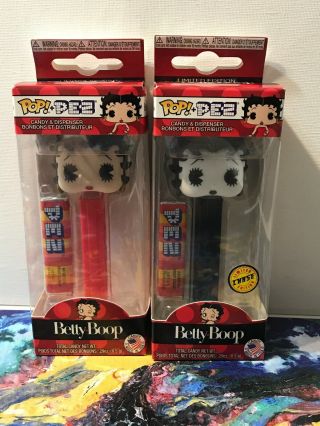 Betty Boop Pop Pez Regular And Chase Funko Black And White Set