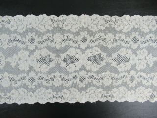 Vintage Lace Netting Ivory Table Runner 48 "