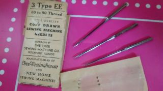 3 Needles Anitque Packaging By The Sewing Machine Company Type Ee