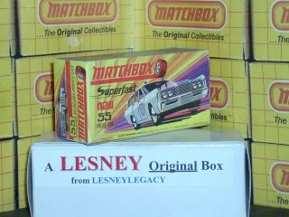 Matchbox Lesney Superfast Mercury Police  Mb55 - B Type H1 Empty Box