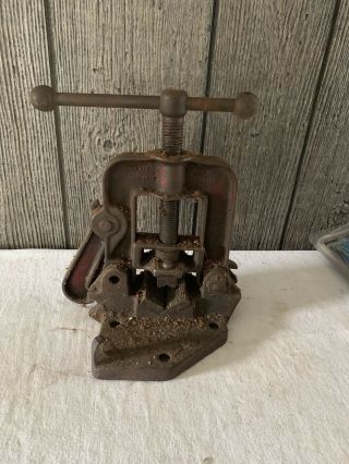 Vintage Reed Manufacturing Pipe Vise Erie Pa Farmhouse Decor Rustic