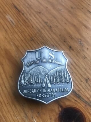 Obsolete U.  S.  Bureau Of Indian Affairs Badge - Forestry Department - Rare - Vint
