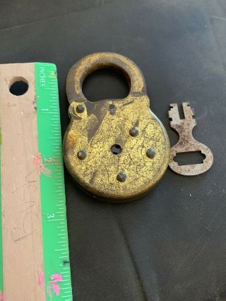 Vintage Eagle 6 Lever Padlock Lock W/key