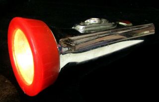 1950s Vintage Eveready Masterlite 6 " Chrome & Red Flashlight,