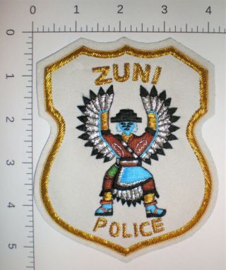 Nm Mexico Zuni Indian Tribe Native American Tribal Police Rare Bullion Patch