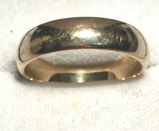 Vintage Men’s 14k Solid Yellow Gold Ring Size 8.  25 4.  7 Grams