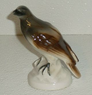 Hawk Falcon Figurine Lippelsdorf Germany Vtg Gdr Porcelain Bird Mid Century