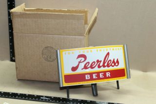 Scarce 1940s Peerless Beer La Crosse Wis Lighted Sign Old Stock Brew
