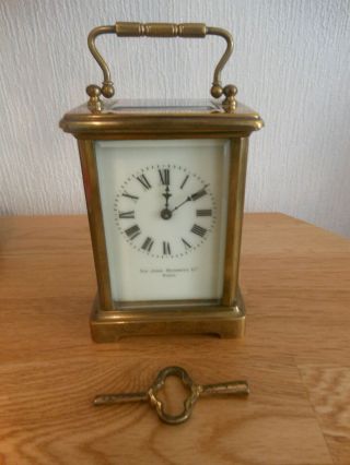 Vintage Brass Carriage Clock By Sir John Bennett Ltd Paris - Order