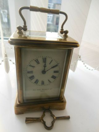 Vintage Brass Carriage Clock by Sir John Bennett Ltd Paris - order 2