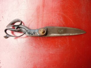 Antique Tailor ' s Shears c.  1870s - J.  Wiss & Sons Fabric Cutting Scissors 2