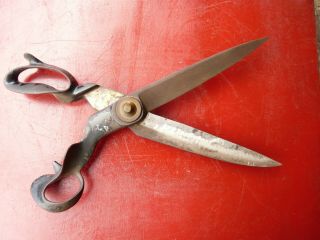 Antique Tailor ' s Shears c.  1870s - J.  Wiss & Sons Fabric Cutting Scissors 3