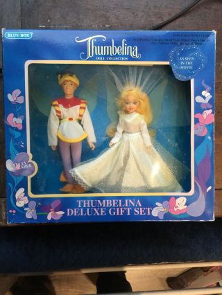 Vintage Don Bluth Thumbelina Fairy Princess Prince Doll Set.  Extremely Rare