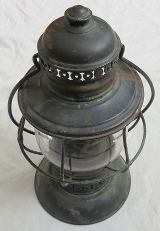 C.  T.  Ham 39 Brass Bell Bottom Railroad Lantern Old Vtg Antique