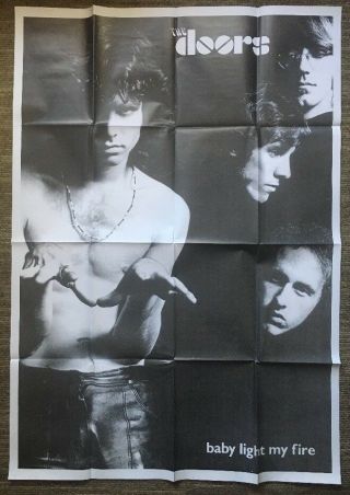 The Doors Vintage Poster Light My Fire Pin - up 1970 ' s Jim Morrison 70’s 2
