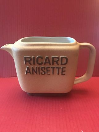 Vintage French Ceramic Provencal Water Pitcher :ricard Anisette France