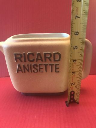 Vintage French CERAMIC Provencal water PITCHER :RICARD Anisette FRANCE 3