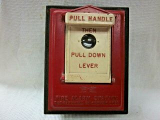Vintage Gamewell Fire Department Alarm Station Cast Iron Pull Call Box
