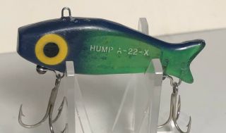 Hump Vintage Fishing Lure Made In El Campo,  Tex.  2 &1/2 “ Chubby Minnow A Bingo