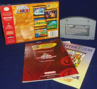 Vintage Nintendo 64 N64 Authentic Paper Mario Video Game Complete CIB 2